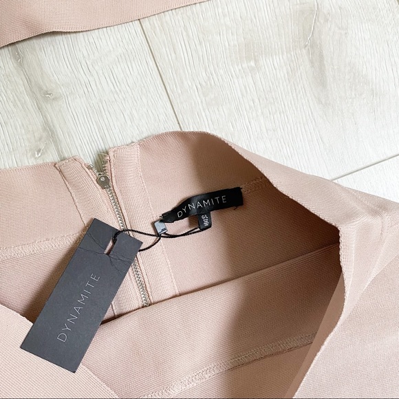 NWT Blush Bandage Skirt & Bandeau Set - Picture 3 of 5